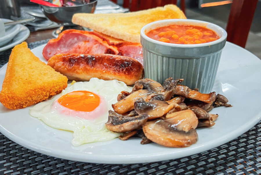 A full English breakfast served at the Melville Hotel.